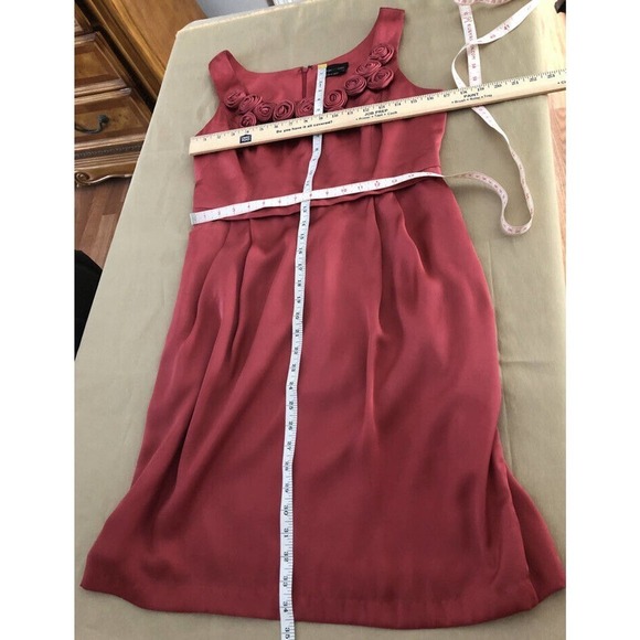 Max And Cleo Sleeveless Roses Detail Formal Dress 12 A-line Lined Open Zipper - Picture 6 of 7